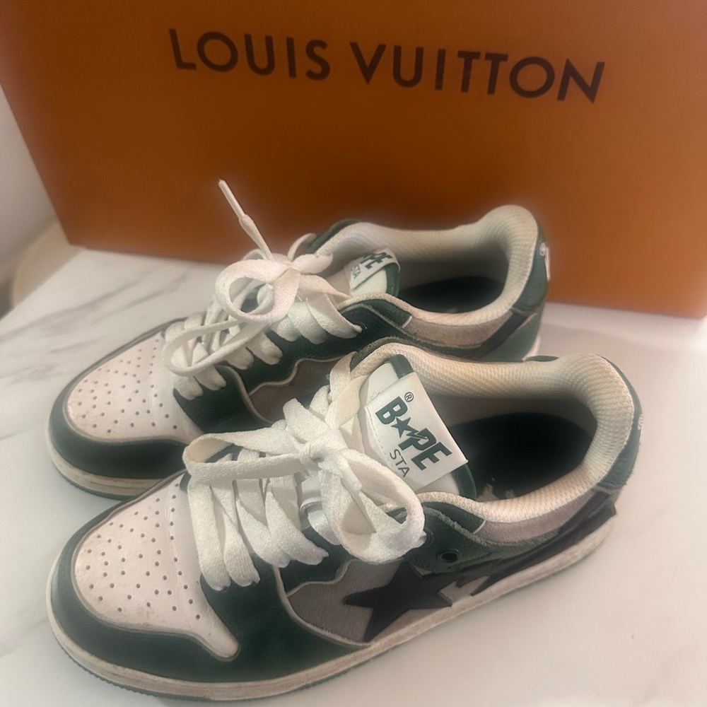 Bape Sneakers in Green and White